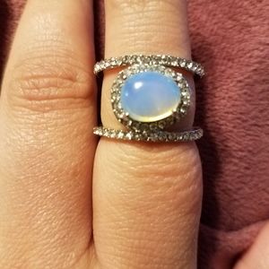 Moon stone ring